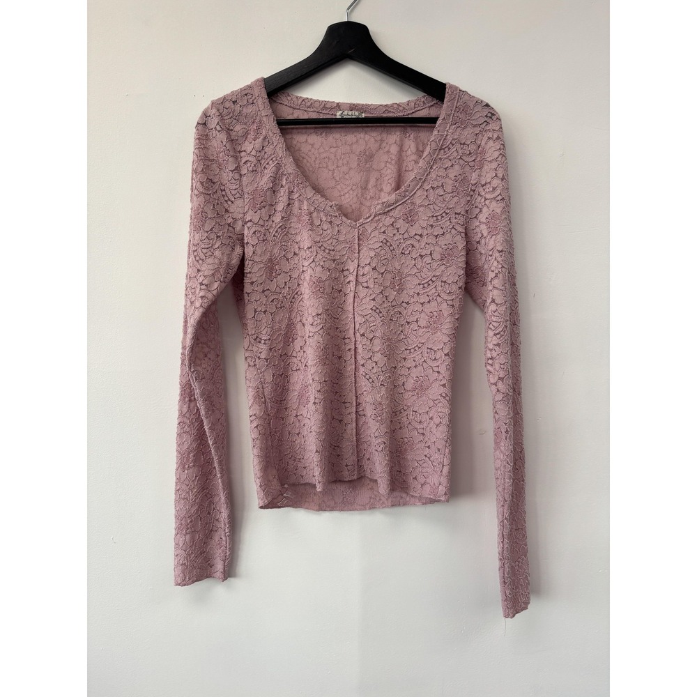 Free People Intimately Small Lace Top Small‎ Sheer Boho Romantic Floral Layer